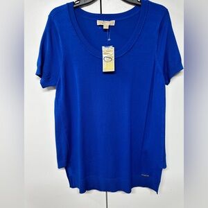 New!  Michael Kors Royal Blue Short Sleeve Sweater - price firm!